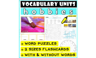 ESL Vocabulary Flashcards Puzzles Games 24