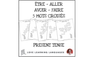Être - Aller - Avoir - Faire - 5 Crossword Puzzles - Distance Learning