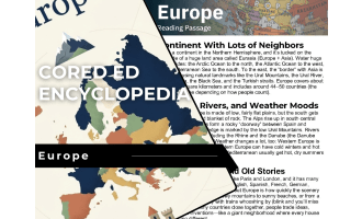 Europe Reading Comprehension Passage - Cored Ed Encyclopedia