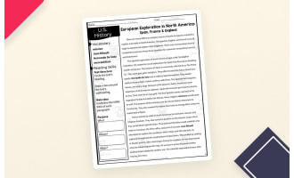 European Exploration in North America Reading Packet | Texas Social Studies