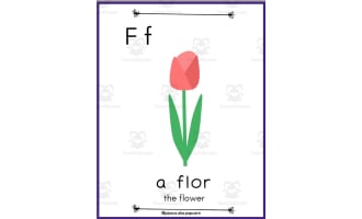 European Portuguese/ English Alphabet Letters Posters - Letra F