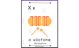European Portuguese/ English Alphabet Letters Posters - Letra X