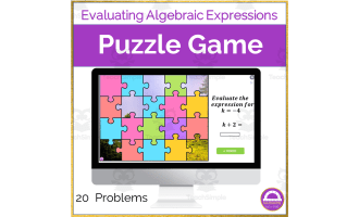 Evaluating Algebraic Expressions Jigsaw Puzzle