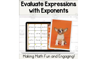 Evaluating Expressions with Exponents Digital Self-Checking Math Activ