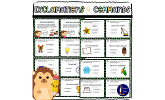 Exclamations and Commands Task Cards