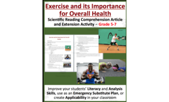 Exercise and its Importance for Health - Science Reading Article - Grades 5-7