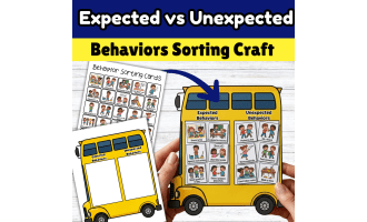 Expected vs Unexpected Behaviors Craft Activity Back To School