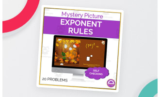 Exponent Rules Mystery Picture | Fall Themed