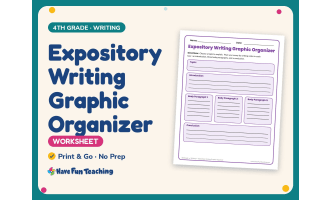 Expository Writing Graphic Organizer Worksheet – 4th Grade Essays