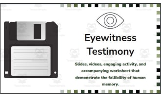 Eyewitness Testimony (Engaging Lesson and Activity on Memory)