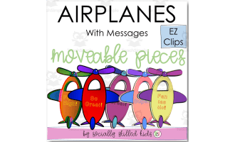 EZ Clips Moveable Pieces | Airplanes with Messages