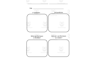 Fables Predictions Graphic Organizer