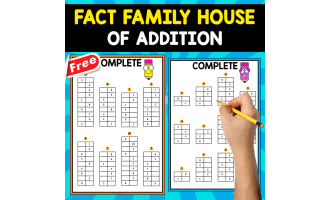 FACT FAMILY HOUSE OF ADDITION | 5 FREE WORKSHEETS