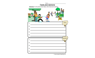 Fact or Opinion Examples Worksheet
