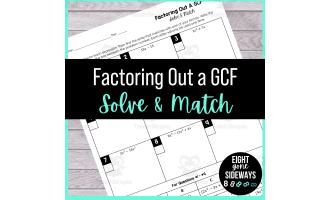 Factoring Trinomials (a is NOT 1) - Solve + Match Worksheet ...