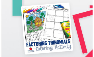 Factoring Trinomials When A>1 Color by Numbers Worksheet
