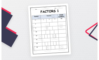 Factors Worksheet - Beginners