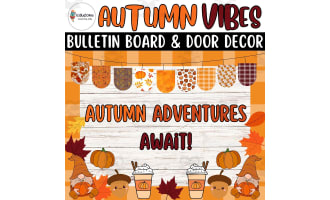 Fall Bulletin Board & Door Decor Kit: Autumn Classroom Decorations