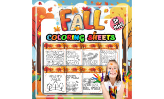 Fall Coloring Pages | Autumn September Coloring Sheets
