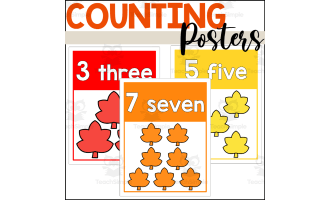 Fall Counting Posters 1-10