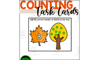 Fall Counting to 10 Fine Motor Task Cards