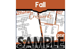 Fall Crossword: 1 Page Sample (PDF)