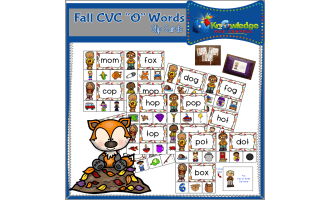 Fall CVC "O" Words Clip Cards - EBOOK