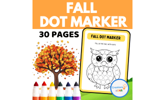 Fall Dot Marker Coloring Sheets.