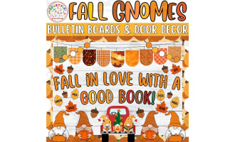 Fall Gnomies Bulletin board or door Decor kit | September