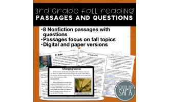 Fall Nonfiction Reading Passages and Questions | No Prep