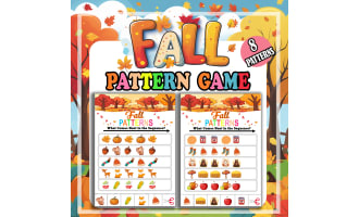 Fall Patterns Math for Preschool and Kindergarten