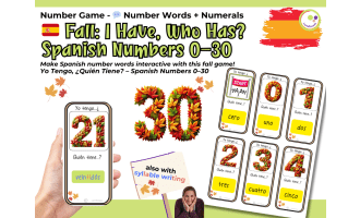 Fall Spanish Number Game – “Yo Tengo, ¿Quién Tiene?” 0–30