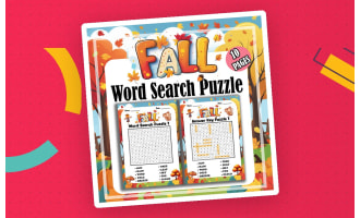Fall Word Search Puzzle Game autumn activities