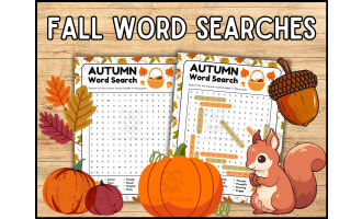 Fall Word Searches | Autumn Word Search Game Puzzle