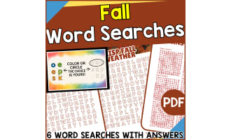 Fall Word Searches (PDF)