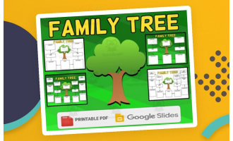 Family Tree Template – Editable Graphic Organizer