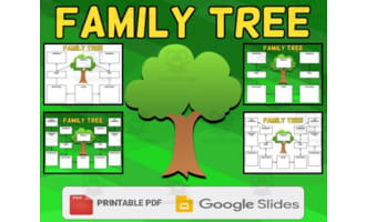 Family Tree Template – Editable Graphic Organizer