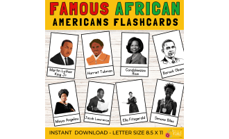Famous African American Flashcards | Black History Month Activities