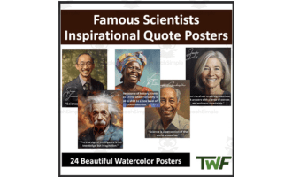 Famous Scientist Inspirational Quote Posters - 24 Classroom Posters
