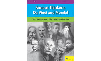 Famous Thinkers: Da Vinci and Mendel: Crack the easy-level codes and explore their lives
