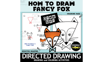 Fancy Fox Directed Drawing | How To Draw