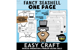 Fancy Seashell One Page Paper Craft Activities | Beach Theme