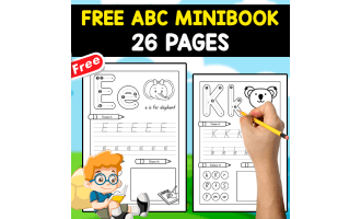 FANTASTIC ABC MINIBOOK | FOR TRACING AND COLORING