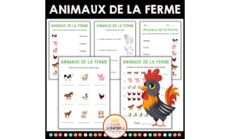 Farm Animals Worksheets in French