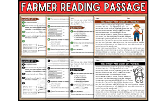 Farmer Reading Comprehension Passages | National Farmer's Day