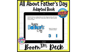 Father's Day Adapted Book / Digital Task Cards
