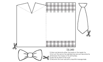 Father's Day Tie Card Activity (in English & French)