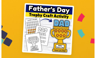 Father's Day Trophy Craft Activity All About My Dad Questionnaire