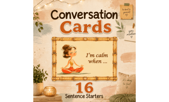 Feelings Conversation Cards | 16 Sentence Starters for Speaking