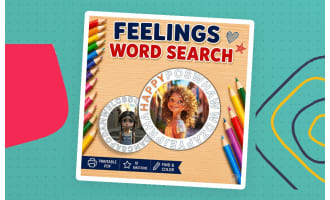Feelings Word Search & Color Activity | Printable SEL Game for Kids